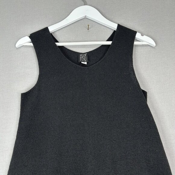 VTG Helen HSU Womens Dress Small Black Knit Midi Sweater Lagenlook Modest Travel - Picture 2 of 9